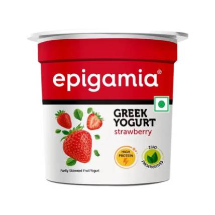 Epigamia Curd Strawberry Greek Yogurt 